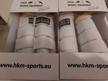 nagelneue HKM Gamaschen -Comfort Lack- weiss, HKM HKM Gamaschen -Comfort Lack- weiss, Nicola, Tendon Boots, Au i.d.Hallertau