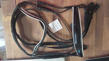 Gr. Full Trense Bridl neu schwarz strass lack, Katrin , Bridles & Headstalls, Tornesch 