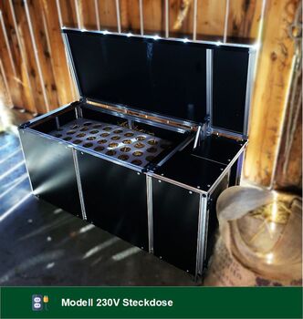 Raufe, Zeitgesteuert, Futterbox, Heukiste, Futterraufe, Heuraufe, FutterMax Artikel #A01, Elektrotechnik Klaus Wüster (www.futtermax.com), Hay Nets, Bags & Rags, Pähl am Ammersee