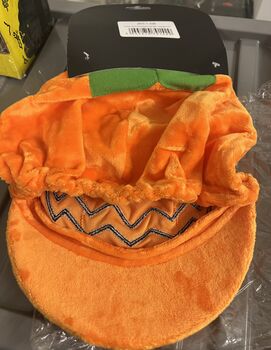 Pumpkin riding hat skull cover Halloween attire one size by Equetech Equetech