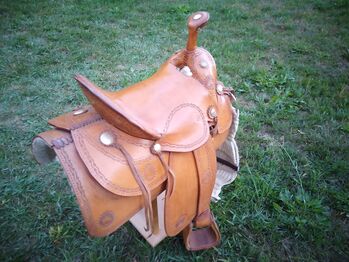 Handgefertigter Westernsattel – Cattingsattel im Originalstil (Nachbau 1850–1880) – Unikat, 14″ Handgefertigt / Eigenbau