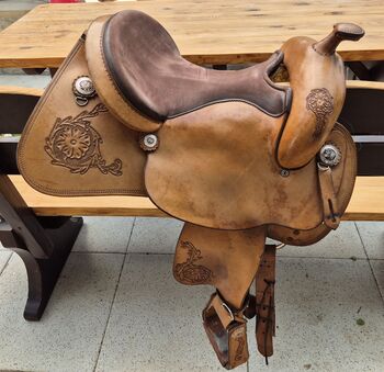 Handgemachter Westernsatte XFQ, Sattlerei Würtz Allround Sattel, Madeleine, Western Saddle, Kirchardt