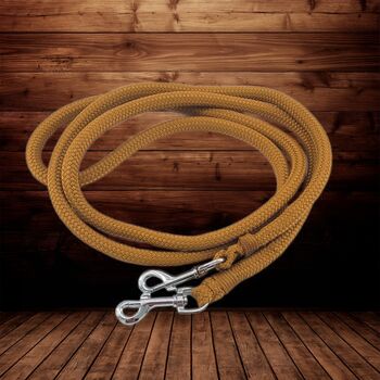 Handgefertigte runde Zügel 12 mm Caramel 250 cm