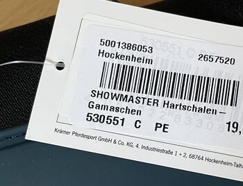 Hartschalen Gamaschen neu Loesdau Showmaster