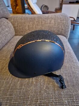 Harrys horse reithelm blau rosegold glitzer M Harrys horse  Reithelm
