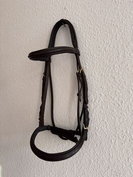 Trense Havanna/Dunkelbraun mit Messingbeschlägen – Top Zustand Equiva 