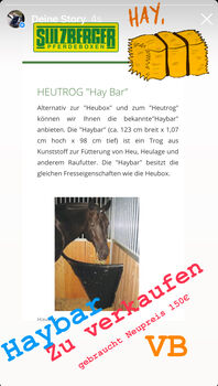 Haybar für Pferde, Sulzberger Heuraufe, Heike Gräfen, Heunetze, Säcke & Raufen, Hürtgenwald 