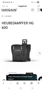 Haygain one und Haygain 600 Verleih, Mieten Haygain  Heubedampfer 