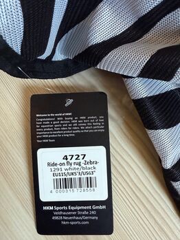 HKM Fliegen Ausreitdecke Zebra 115 cm Ride on Fly Rug NEU HKM Ride on fly rug zebra