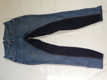 HKM Jeansreithose 42 Kunstleder-Vollbesatz Hochbund-/Highwaist Jeans Reithose, HKM, Anne, Reithosen, Wahrenholz