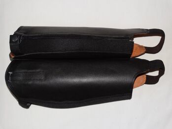 HKM Leder-Stiefelschäfte S/XS oder N/XS schwarz Chaps Minichaps Profi Model 5205 HKM Profi, Model 5205