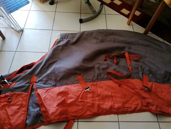HKM Outdoor Decke 155cm orange/grau, HKM, Lalalu, Horse Blankets, Sheets & Coolers, Dormagen