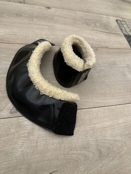 HKM Hufglocken Lack schwarz Lammfell L (M) HKM