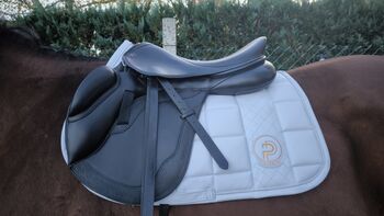 Springsattel Louisa koehne monoblat schwarz Glitzer 17,5 Zoll, Louisa koehne , Jassi , Jumping Saddle, Zossen 