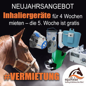 Inhalator Pferd mieten Inhalieren Flexineb E3 Sahoma AIR One Flex HARTWIG Free, equiRelax (equiRelax - Inhalation, Training und Wellness fürs Pferd), Therapy & Treatment, Wuppertal