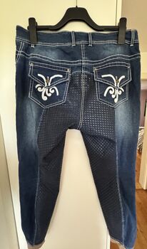 Jeans Reithose Vollbesatz Größe 44