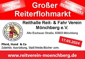 Reiterflohmarkt, Equispa Tiefenwärme Test!, Reitverein Mönchberg, Pchle targi, wyprzedaże magazynowe, targi & Co., Mönchberg