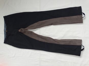 Jodhpur Thermoreithose 40 Schwarz Kunstleder-Voll-Besatz Braun Equilibre Winter-Reithose Equilibre Thermoreithose
