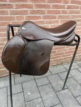 Jorge Canaves springzadel 16,5 inch bruin leer, Jorge Canaves Junior, Herman, Jumping Saddle, Groningen
