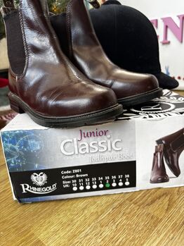 Junior Classic brown leather Jodhpur riding boots size 35 (uk 2), Rhinegold, Nikki, Jodhpur Boots, Barnoldswick