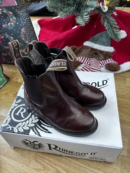 Junior Classic brown leather Jodhpur riding boots size 35 (uk 2) Rhinegold