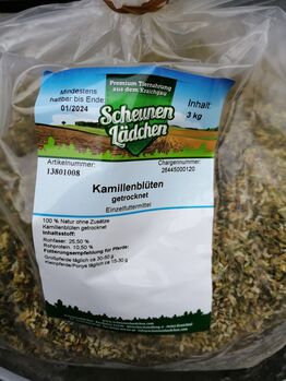 Kamillenblüten für Pferde bei Magen und Darm Beschwerden, I. A. , Horse Feed & Supplements, Herrengosserstedt