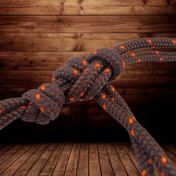 Longierknotenhalfter mit Ring Braun Orange Warmblut