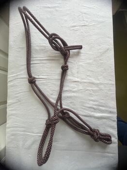 Knotenhalfter, WB, bordeaux-silber