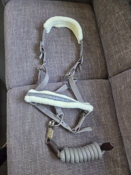 kantrie halfter grau cob Fell mit strick neu, Kantrie Halfter, K. Werner, Halters, Westerwalsede