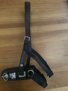 Kappzaum Leder Naseneisen Schwarz Full Wb