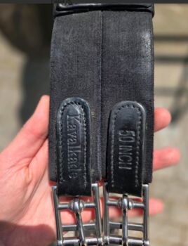 Kavalkade 125 cm Langgurt Leder Elastic schwarz - wie NEU Kavalkade