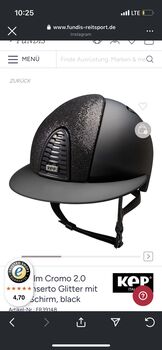 KEP Reithelm Cromo 2.0 Matt Inserto Glitter mit Polo-Schirm KEP Cromo 2.0