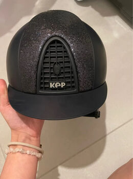 KEP Reithelm CROMO blau Glitzer, KEP CROMO TEXTILE BLUE GLITTER, Stefanie p, Riding Helmets, Elmshorn