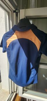 Kinderreitpoloshirt Fouganza (Decathlon), blau/orange, 12 Jahre Decathlon