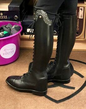 Königs Dressurstiefel Königs Maßstiefel mit Schnürung und Glitzer