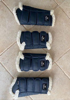 Kingsland Gamaschen Navy, mit Fell, Größe WB/Full, 4er Set Kingsland