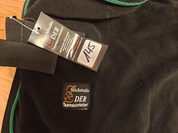 Abschwitzdecke mit Sponsorenlogo Abschwitzdecke