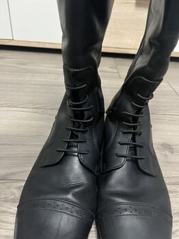 Leder Reitstiefel mit Glitzer Rand HKM