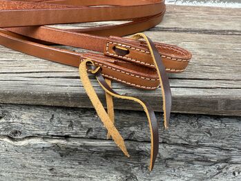 Leder Split Reins Westernzügel braun Lederzügel