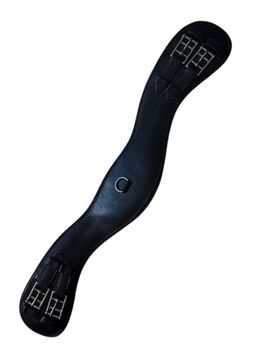 Ledersattelgurt für Englischen Sattel, schwarz, anatomisch, englisch, Andrea Schürmann, Girths & Cinches, Lichtenau