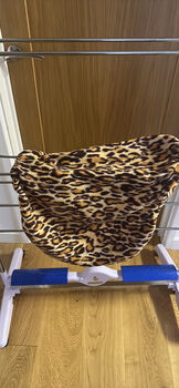 Leopard print saddle cover, Rachel Telling, Saddle Accessories, Perranarworthal