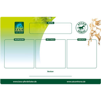 Lexa Futtertafel - Infotafel UVP 4€, WOW Pferd  (WOW Pferd), Tack Room & Stable Supplies, Bayern - Attenkirchen