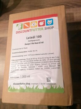 Leinöl (Kalt gepresst) 1,5 Liter mit Hahn OVP, Discountfutter.shop, Corinna, Horse Feed & Supplements, Werne