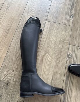 Lipica Damen Reitstiefel Leder schwarz mit Reißverschluss Lackleder-Optik Gr. 41 Lipica 