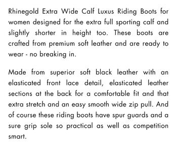 Long Black Riding Boots, Rhinegold Lexus, Lizzie, Riding Boots