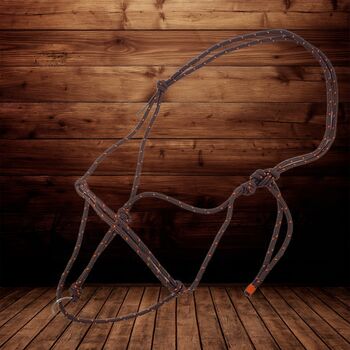 Longierknotenhalfter mit Ring Braun Orange Warmblut, Maya (Swisshorseshop), Halfter, Frauenfeld