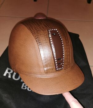 Luxus Reithelm * NEU * Braun Croco Strass * Gr. 56, Selina M. , Reithelme, Rödermark