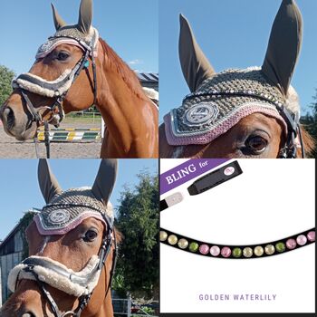 MagicTack Stirnriemen 'GoldenWaterlily' (neues System) Bling, Swing, Magic Tack  Bling, Swing (neues System), Josi, Browbands, Oderaue