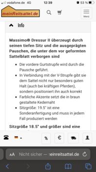 Massimo Dressur 2 Sattel Massimo/Zeitler Dressur 2 