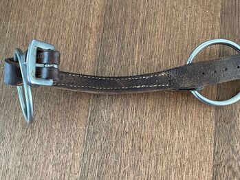 Merothisches Ledergebiss m. Kinnriemen, 16cm Original Meroth Ledergebiss